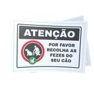 Kit 3 Placas sinalização 15x21cm EM PVC PL(69) - Tema: Recolha as Fezes