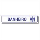 Kit 3 Placas sinalização 15x21cm EM PVC PL(96) Banheiro