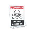 Kit 3 Placas sinalização 15x21cm EM PVC PL37 Tema Perigo