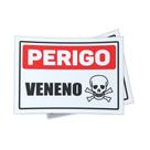 Kit 3 Placas sinalização 15x21cm EM PVC PL40 Tema Perigo