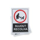 Kit 3 Placas sinalização 15x21cm PL (156) - Tema: Condomínio Recolha Fezes
