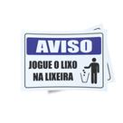 Kit 3 Placas sinalização 15x21cm PL(392) - Tema: Lixo Kit 3 Placas sinalização 15x21cm PL(392) - Tema: Lixo
