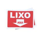 Kit 3 Placas sinalização 15x21cm PL(393) - Tema: Lixo
