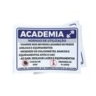 Kit 3 Placas sinalização 15x21cmo EM PVC PL07 Tema Academia