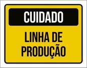 Kit 3 Placas Sinalização - Cuidado Linha De Produção