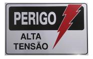 Kit 3 - Placas Sinalizadora - Perigo Alta Tensão - 20X30 3uni.