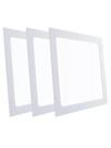 Kit 3 Plafon Painel LED 24 Watts Quadrado de Embutir 3.000 K Branco Quente