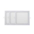 Kit 3 Plafon Painel LED Downlight 18W Embutir com Luz Fria 6500K Bivolt para Uso Interno Annly Leds