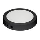 Kit 3 Plafon Painel Led Sob Redondo 12w Preto 6500k 16cm