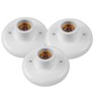 Kit 3 Plafon Teto Branco Ilumi Soquete Porcelana 100w 250v
