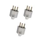 Kit 3 Plug 2P+T 10A 250V PB Cinza Margirius