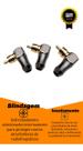 Kit 3 Plug Rca 90 Graus Blindado Alta Qualidade Som