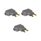Kit 3 Plugues Macho 2P 10A Cinza Pial Legrand 615920