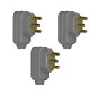 Kit 3 Plugues Macho Pial Legrand 2P+T 10A 250V Cinza 615921 Kit 3 Plugues Macho Pial Legrand 2P+T 10A 250V Cinza 615921