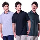 Kit 3 Polos Masculinas Com Botão P Kit 3 Polos Masculinas Com Botão P