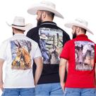 Kit 3 Polos Muladeiros Masculinas Country Jopper Bulls C01