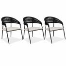 Kit 3 Poltronas Riviera Estilo Moderno Pés Conificados