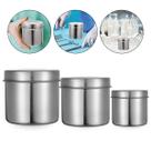 Kit 3 Porta Algodão Gaze Inox Podologia Estética Odontologia Odonto Saúde Estética Esteticista Beauty