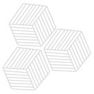 Kit 3 Porta Copos Apoio Descanso Protetor Silicone Hexagonal Oikos
