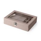 Kit 3 porta joias veludo tampa de vidro transparente e mdf Kit 3 porta joias veludo tampa de vidro transparente e mdf