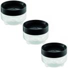 Kit 3 Porta Mantimentos UZ Empilhável 300ml Organizador com Tampa de Plástico Preto Kit 3 Porta Mantimentos UZ Empilhável 300ml Organizador com Tampa de Plástico Preto