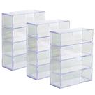 Kit 3 Porta Óculos Escuro Sol Organizador Estojo 4 Divisórias