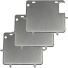 Kit 3 porta placa suporte protetor moldura moto modelo padrão modelo Mercosul 200x170 20x17 em aço