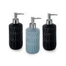 Kit 3 Porta Sabonete Liquido com Valvula 400ml Dispenser Saboneteira Frasco Detergente Banheiro Vidro