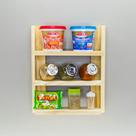 kit 3 Porta Temperos Condimentos Madeira organizador nicho