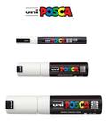 Kit 3 Posca Branca PC-3M PC-8K PC17K Uni