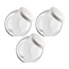 Kit 3 Pote Baleiro Plástico 1,2LT Multiuso Organizador Tampa de Rosca