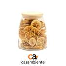 Kit 3 Pote De Vidro 450ml Redondo Mantimento Hermético Tampa Bambu