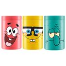 Kit 3 Pote Infantil Bob Esponja Patrick Lula Molusco 1,5lt