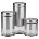 Kit 3 Pote Inox Mimo Style Vítreo Fechamento Hermético