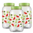 Kit 3 Pote Organizador Multiuso Mantimentos Objetos 3,6LT Decorado