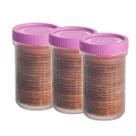 Kit 3 Pote Porta Biscoito Maria Bolacha Redondo Meio pacote