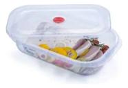 Kit 3 Pote Retangular Raso Com Válvula 460ml Marmita Bpafree