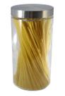 Kit 3 Pote Vidro Liso 1800ml Tampa Rosca Inox Hermético Mantimentos Porta Tempero Redondo Conjunto