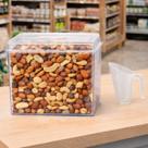 Kit 3 Potes Acrílico Quadrado c/ Tampa 3,3l + Conchas 100ml