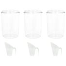 Kit 3 Potes Acrílico Redondo com Tampa 12lts + Conchas 600ml Kit 3 Potes Acrílico Redondo com Tampa 12lts + Conchas 600ml