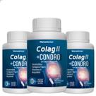 Kit 3 Potes Colag II + Condro Suplemento Alimentar Natural 180 Capsulas Colágeno Tipo 2 100% Puro Vitamina Original Premium