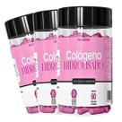 Kit 3 Potes Colágeno Hidrolisado Tipo 1 Suplemento Natural Vitamina 100% Em Pó Puro Natunectar 180 Capsulas Renova Zero Lactose Protein