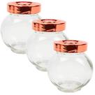 Kit 3 Potes de 180ml de Vidro Potinho Porta Temperos e Condimentos