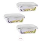 Kit 3 Potes de Vidro Marmita Fit Tampa Plast 4 Travas 1040ml Kit 3 Potes de Vidro Marmita Fit Tampa Plast 4 Travas 1040ml