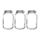 Kit 3 Potes De Vidro Tampa Hermética 5L Pepino Conserva
