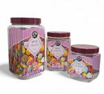 Kit 3 Potes Fileto Porta Mantimentos Doces P M G Premium