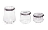 Kit 3 Potes Flip Herméticos Porta Alimentos Biscoito Bolacha Kit 3 Potes Flip Herméticos Porta Alimentos Biscoito Bolacha