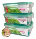Kit 3 Potes Hermético 1,24l Freshy Alimentos Micro-ondas Empilhável