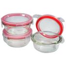 Kit 3 Potes Hermético Vedação Tampa Alimento Vidro Tempero Mantimento Organizador Multiuso Comida Cozinha