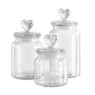 kit 3 Potes Hermético Vidro com Tampa Coração 1350ml 950ml 650ml Multiuso Condimentos kit 3 Potes Hermético Vidro com Tampa Coração 1350ml 950ml 650ml Multiuso Condimentos